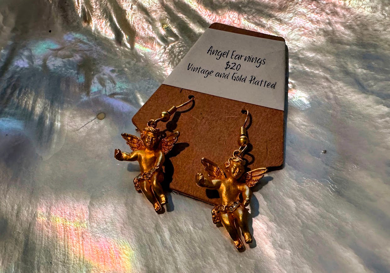 Vintage Angel Earrings