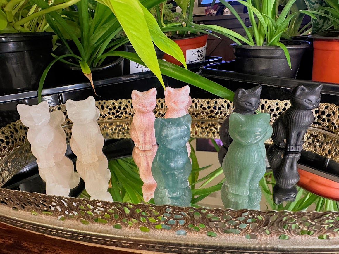 Cat Crystal Carvings -Large