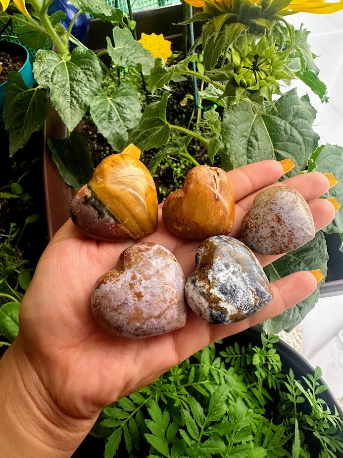 Ocean Jasper Mini Hearts