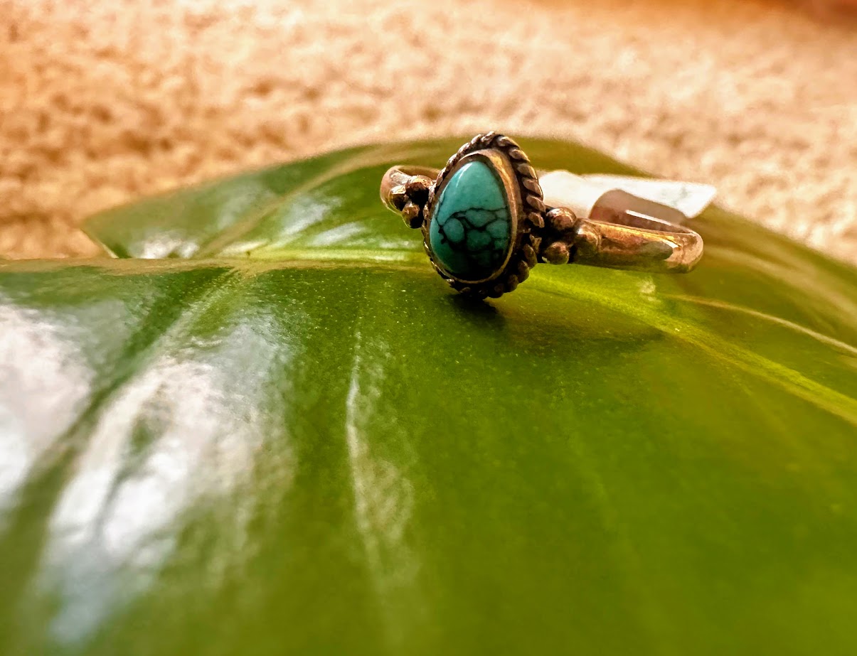 Turquoise Sterling Silver Ring Size 7
