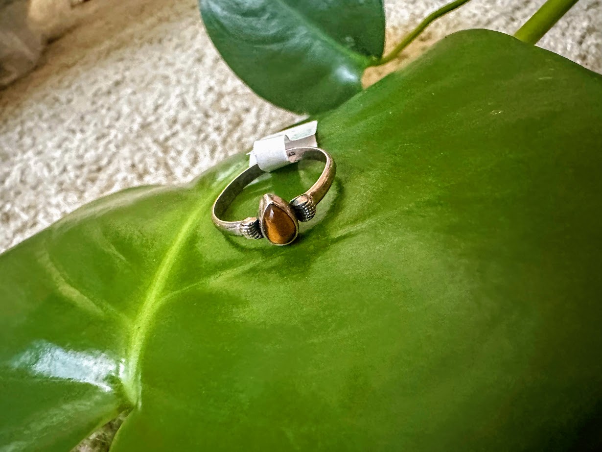 Tiger Eye Sterling Silver Ring Size 7