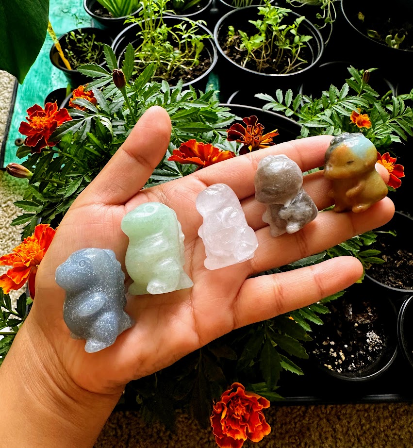 Dinosaur Crystal Carving