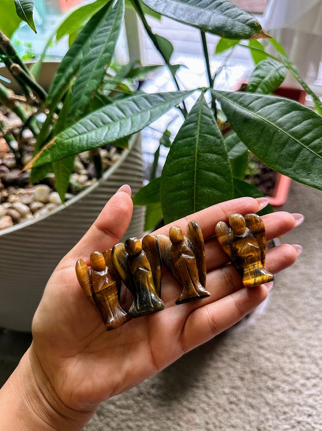 Tiger Eye Angel Crystal Carvings