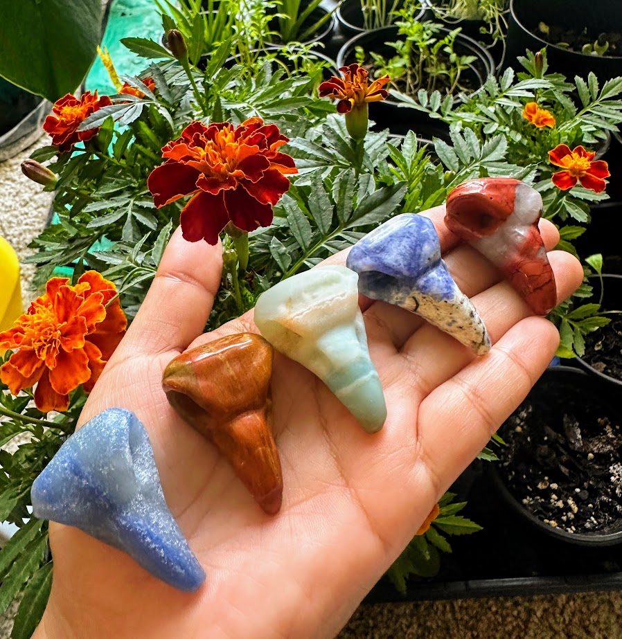 Crow Skull Crystal Carvings