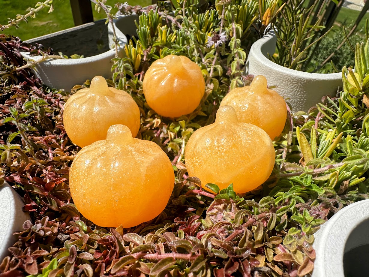 Pumpkin Carving Medium Size Orange Calcite