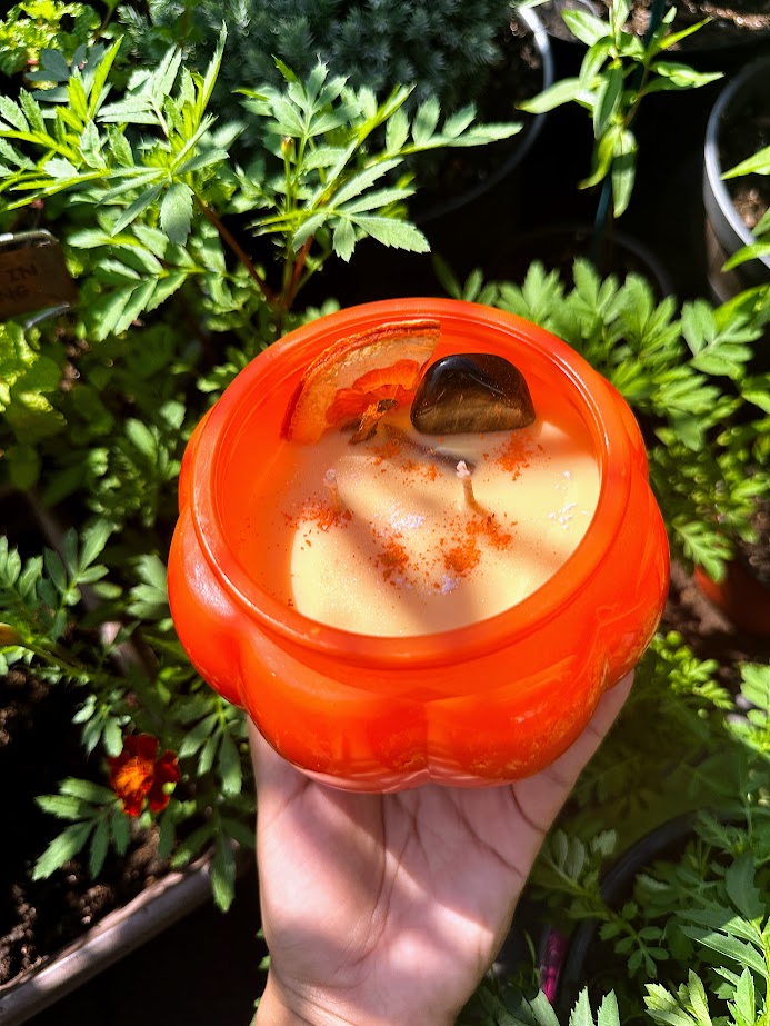 Pumpkin Candles with Lids