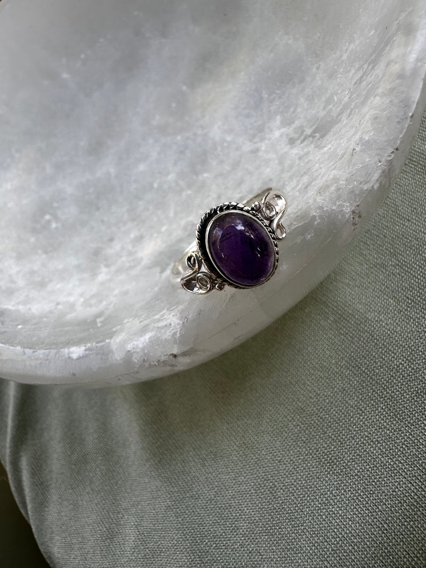Amethyst Sterling Silver Size 7