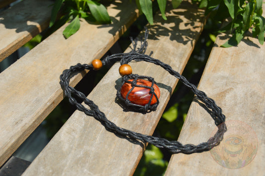 Interchangeable Macrame Pouches - Crystal Pouch Necklace