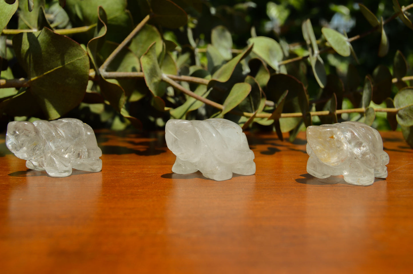 Clear Quartz Turtle Carving