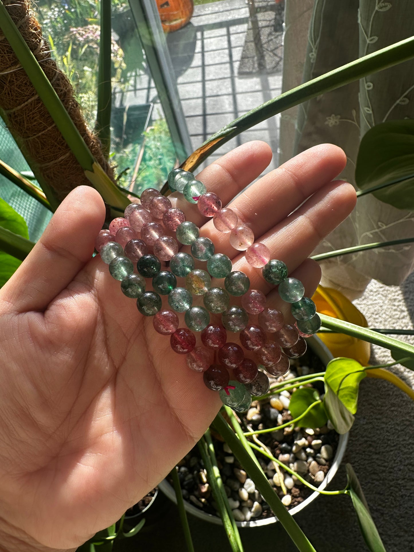 Watermelon quartz bracelet 8mm