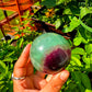 Fluorite Sphere with Wooden Stand C