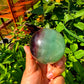 Fluorite Sphere with Wooden Stand C