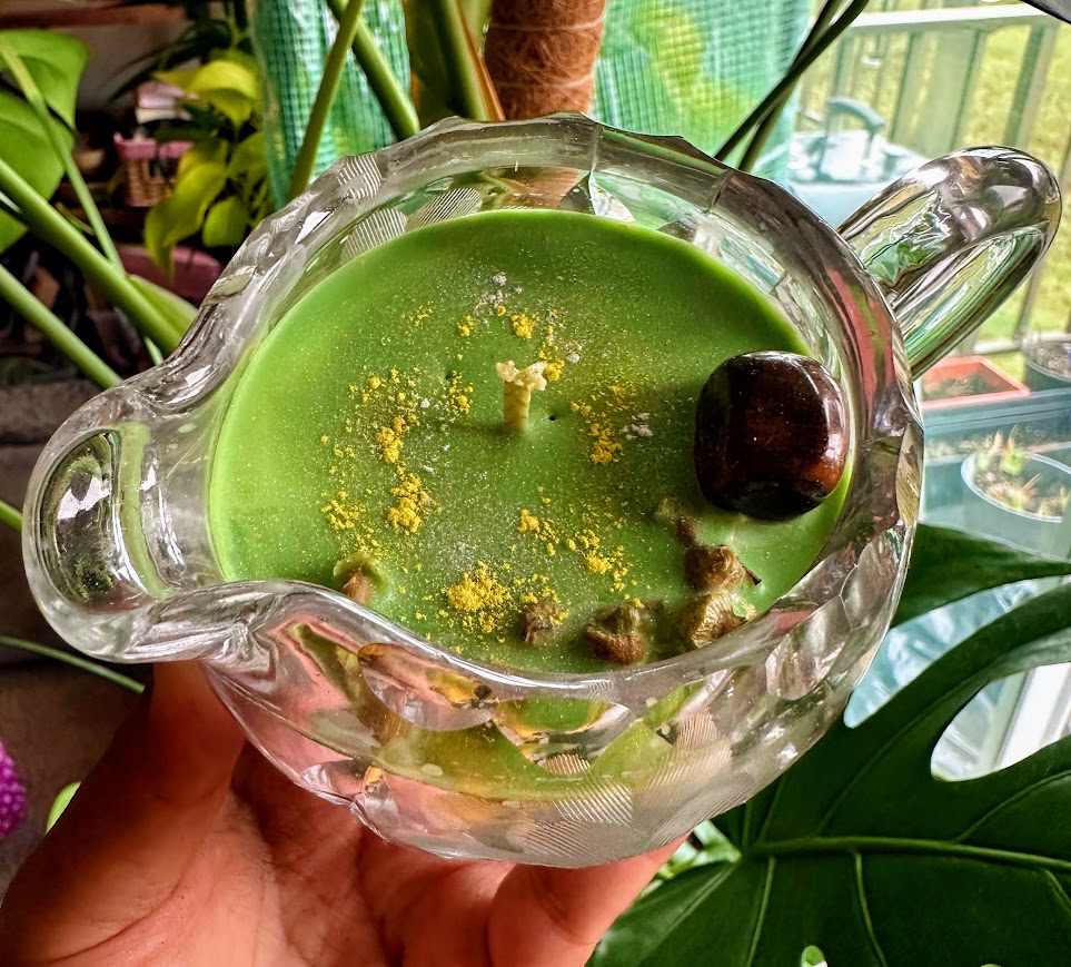 Herbal Garden-Upcycled Candle Soy Wax- Garden Mint