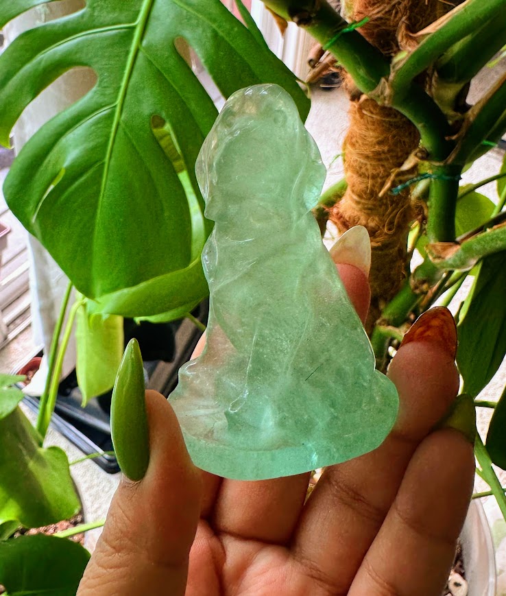 Fluorite Dog Crystal Carving