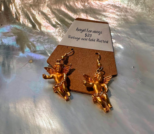 Vintage Angel Earrings