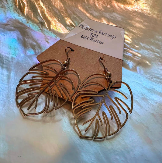 Monstera Earrings