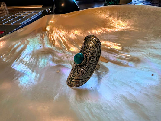Turquoise Sterling Silver Ring Size 6