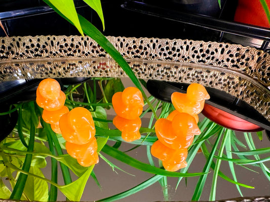 Duck Crystal Carving Orange Calcite