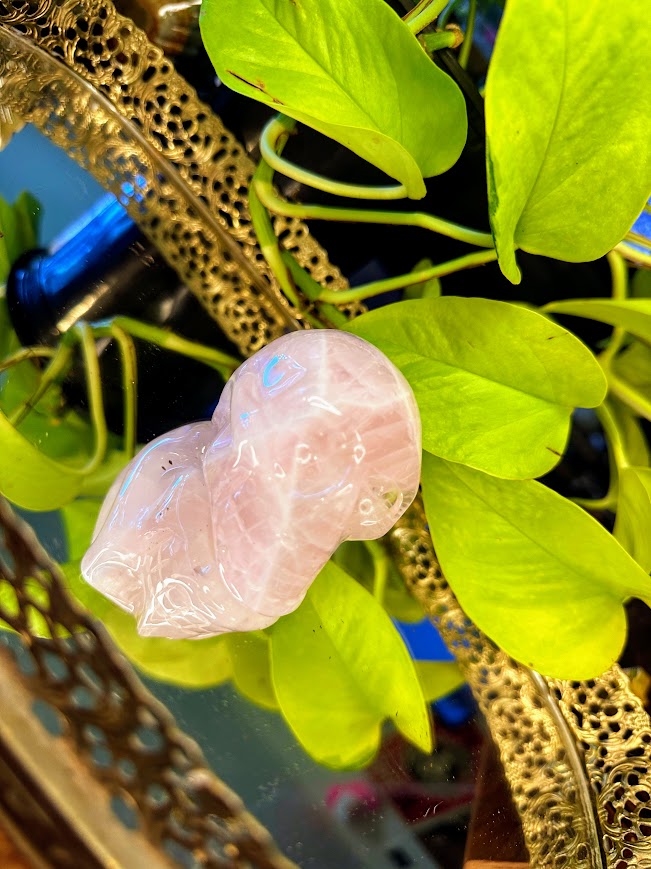 Rose Quartz Skull