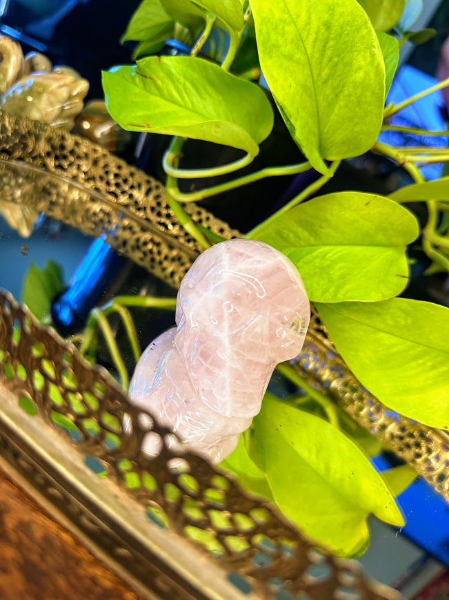 Rose Quartz Skull
