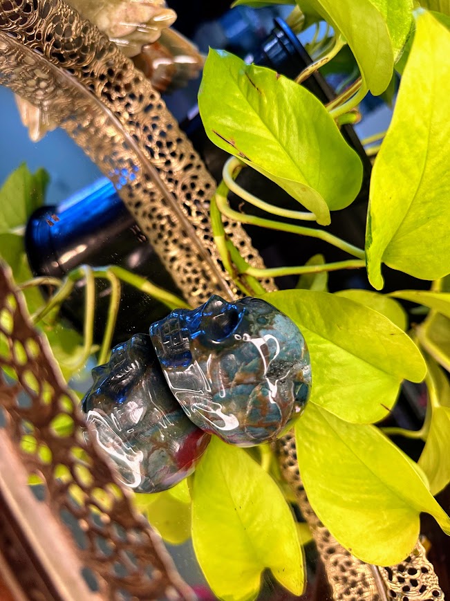 Dragon Stone Quartz Skull
