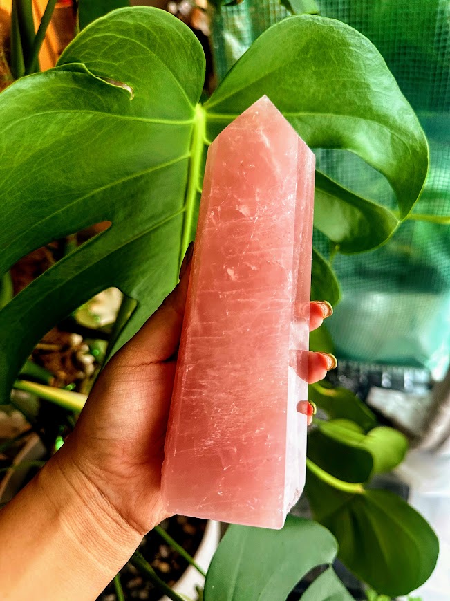 XL Rose Quartz Tower