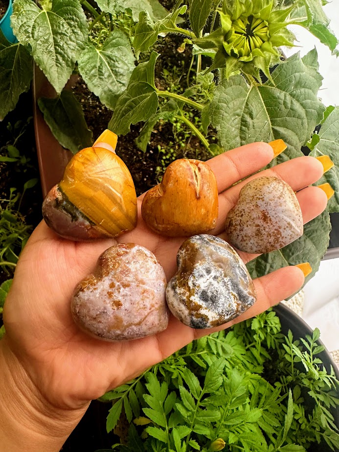 Ocean Jasper Mini Hearts