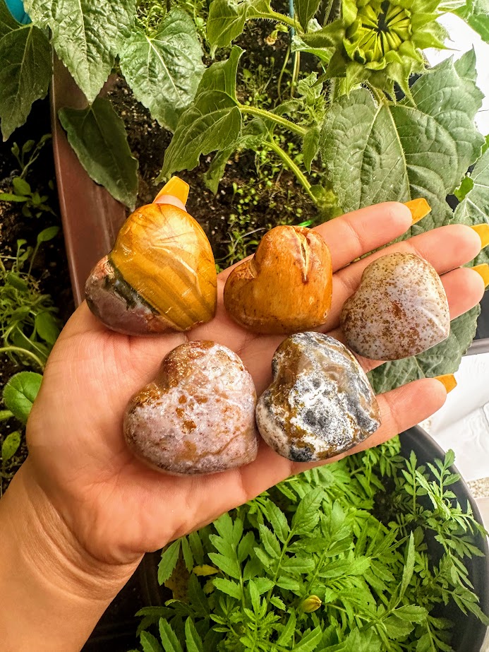 Ocean Jasper Mini Hearts