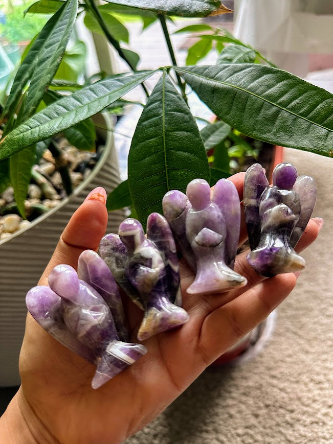 Amethyst Angel Crystal Carving