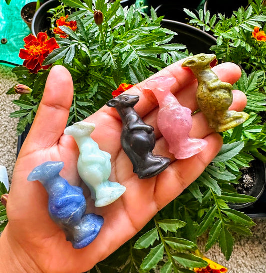 Kangaroo Crystal Carving