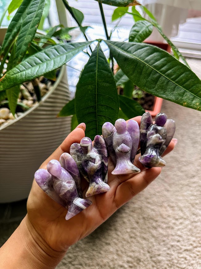 Amethyst Angel Crystal Carving