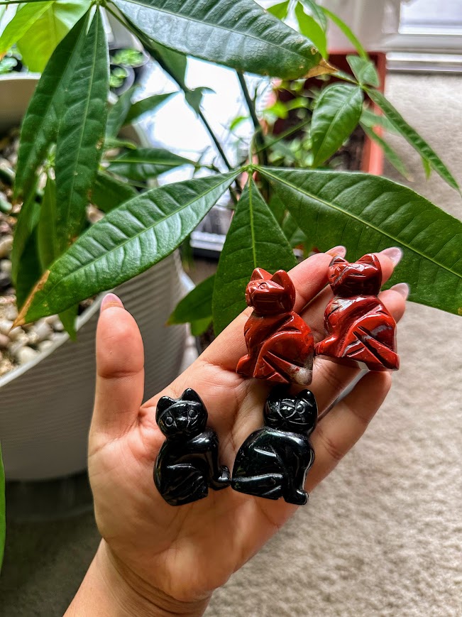 Cat Crystal Carvings