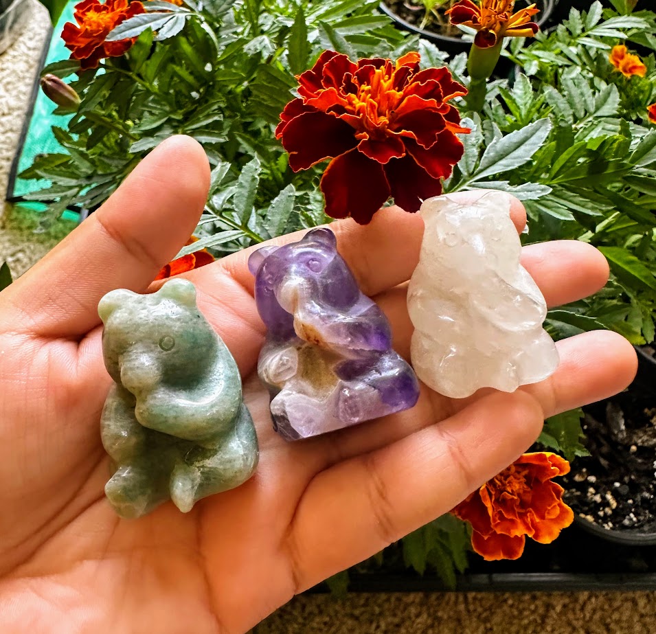 Bear Crystal Carvings