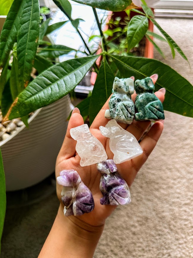 Dog Crystal Carving