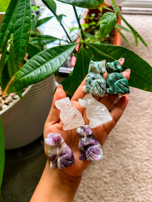 Dog Crystal Carving