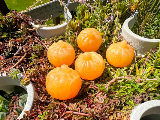 Pumpkin Carving Medium Size Orange Calcite