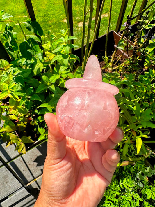 Pumpkin Carving Rose Quartz