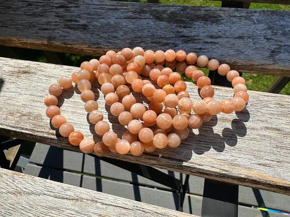 Peach Moonstone Bracelet 8mm