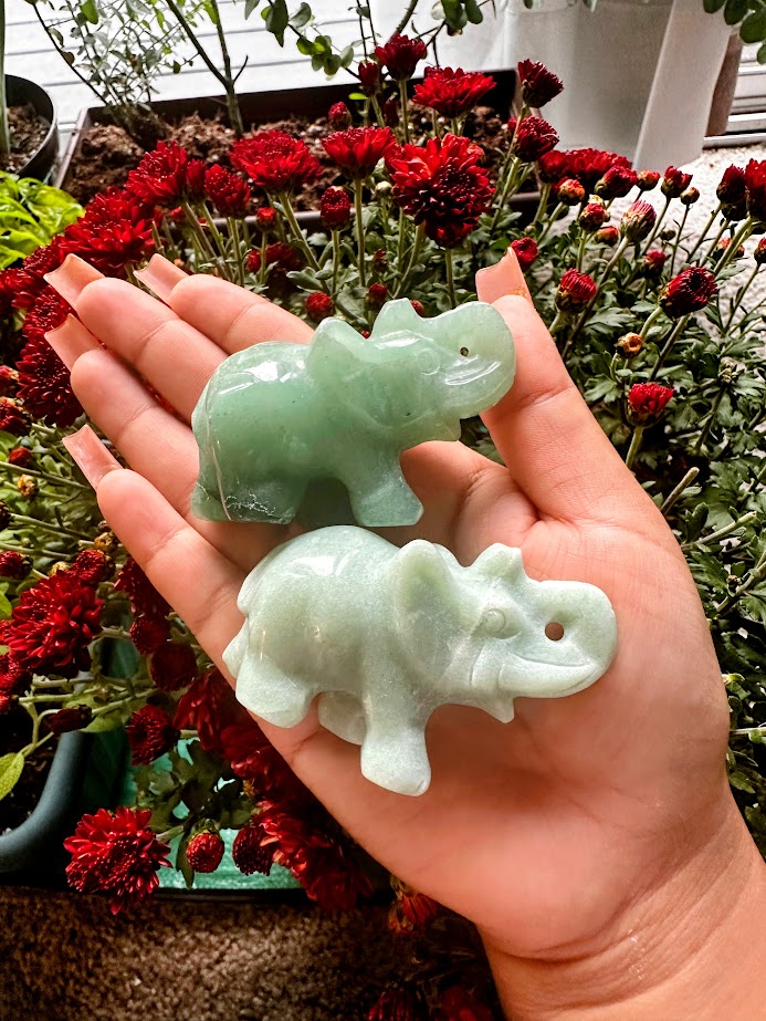 Green Aventurine Elephant