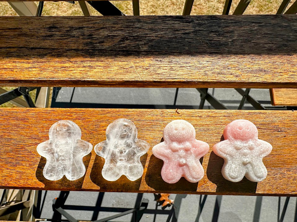 Gingerbread Men Crystal Carvings