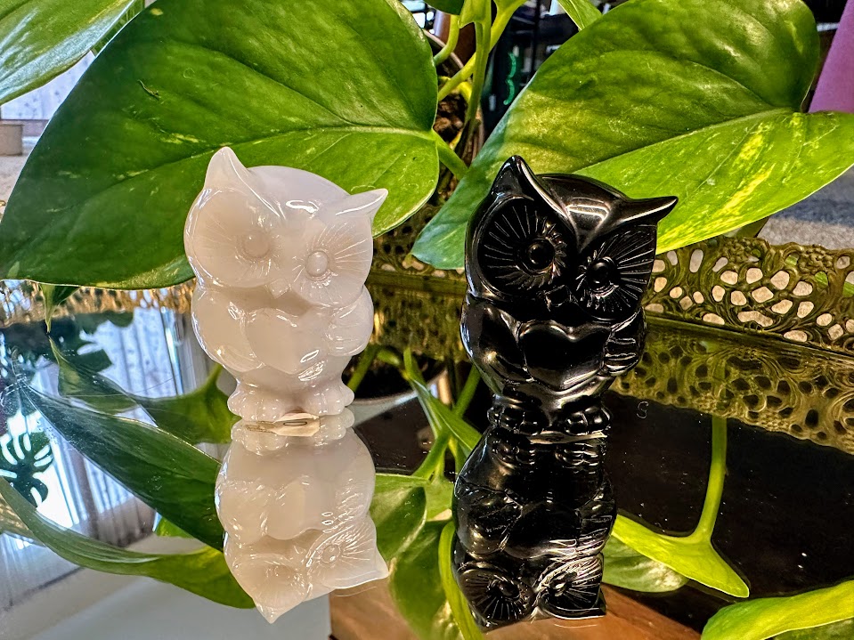Owl Crystal Carving