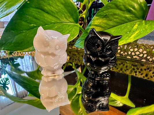 Owl Crystal Carving