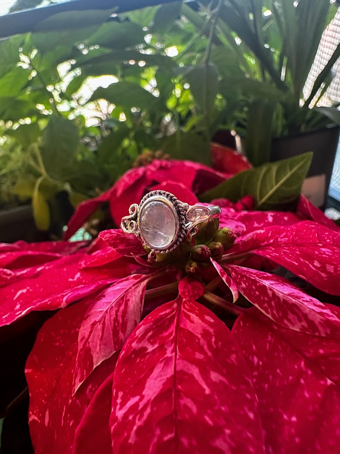 Moonstone Sterling Silver Ring Size 8