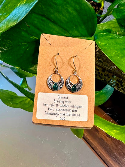 Moon Sterling Silver Earrings