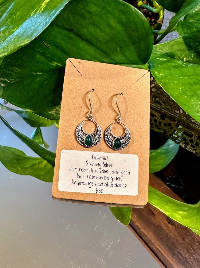 Moon Sterling Silver Earrings