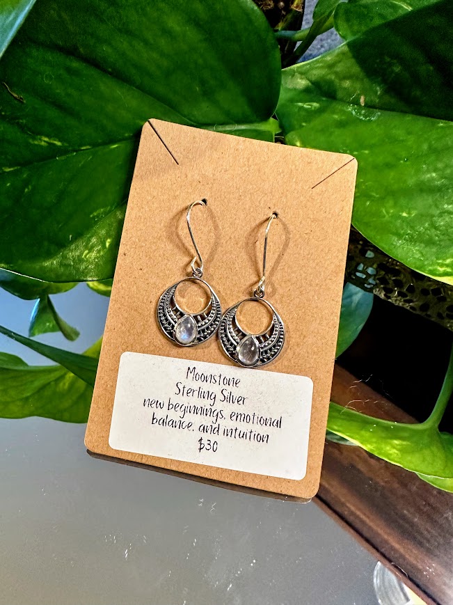 Moon Sterling Silver Earrings