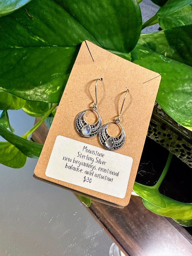 Moon Sterling Silver Earrings