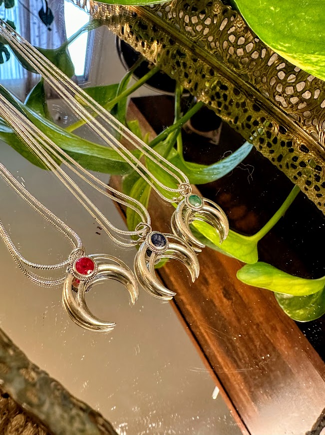 Upside Moon Sterling Silver Earrings