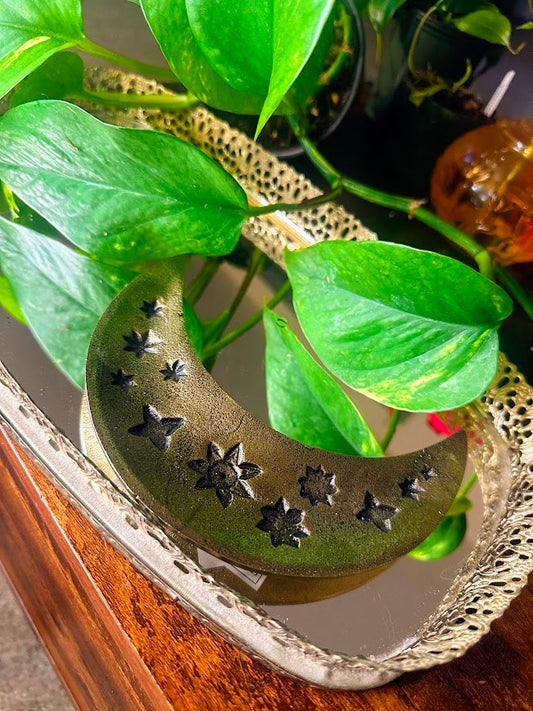 Gold Moon Incense Holder