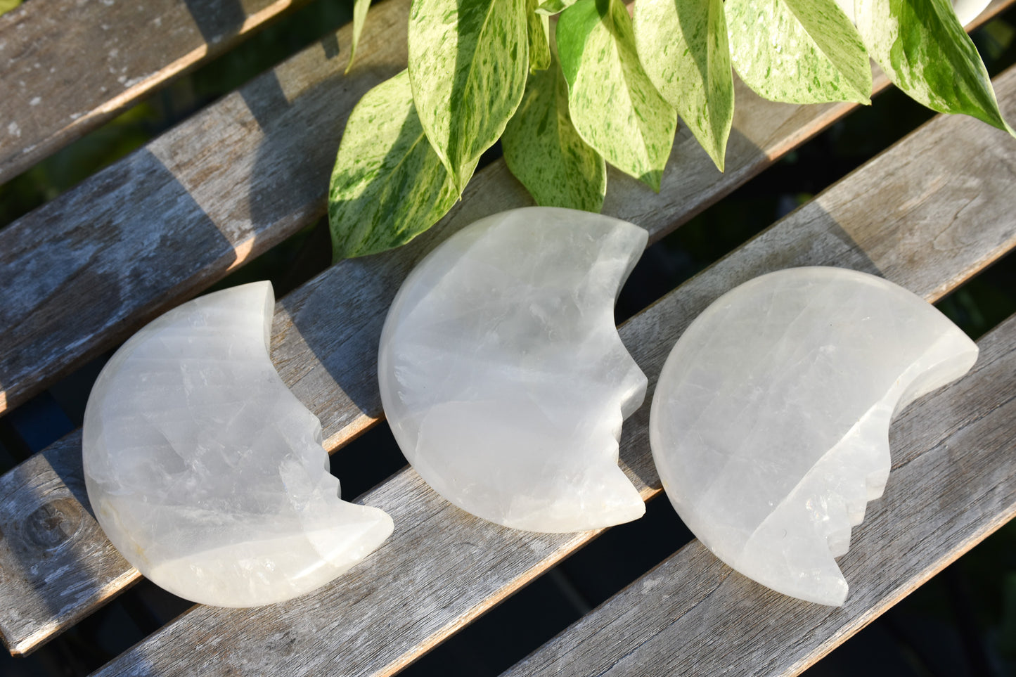 XL Clear Quartz Moon